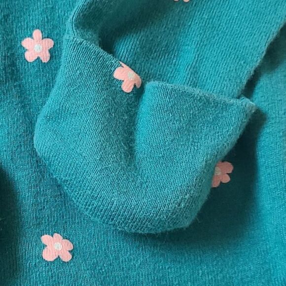 CARTER'S Onesie Long-Sleeves Teal Pink Hearts And Bow Sz Newborn NWOT - Picture 6 of 12